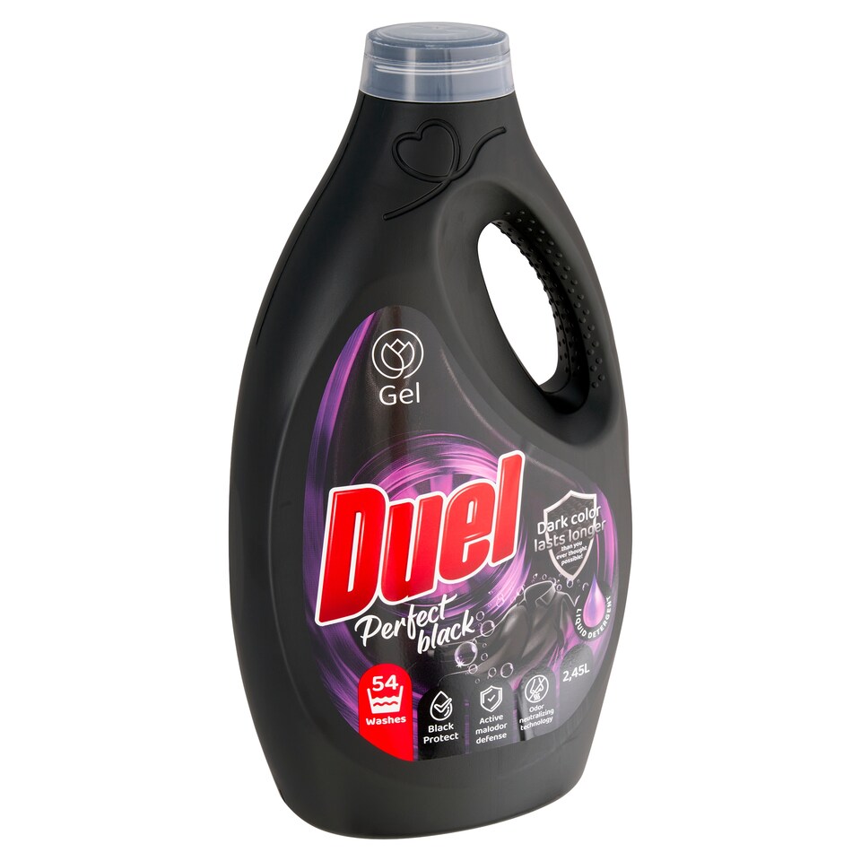 Obrázek 1 pro produkt Duel Perfect Black tekutý prací prostředek pro automatické pračky i ruční praní 54 praní 2450ml