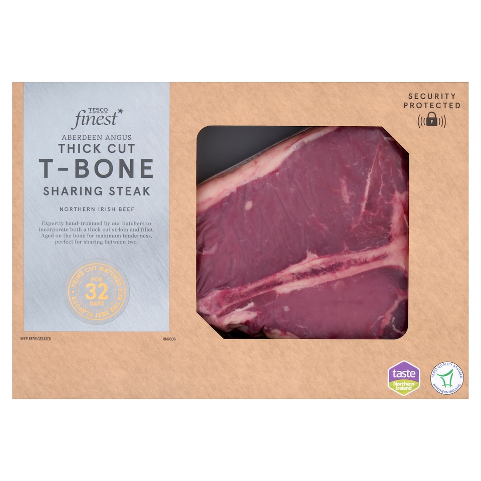 Tesco Finest Aberdeen Angus Thick Cut T-Bone Sharing Steak 650g-850g