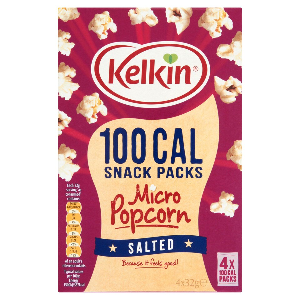 Kelkin 100 Calorie Microwave Popcorn 235G