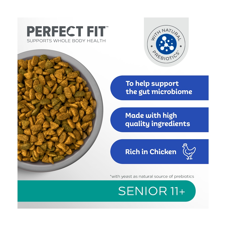 image 1 of Perfect Fit Senior 11+ Dry Cat Food - Chicken 750g