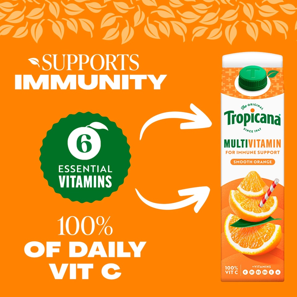 image 1 of Tropicana Multivitamin Boost Smooth Orange Juice 850ml