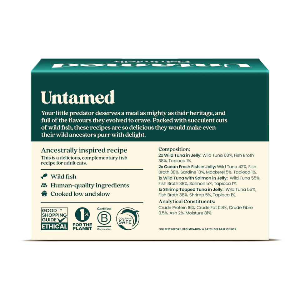 image 1 of Untamed Fish Selection Box in Jelly Cat Food 6 x 75G