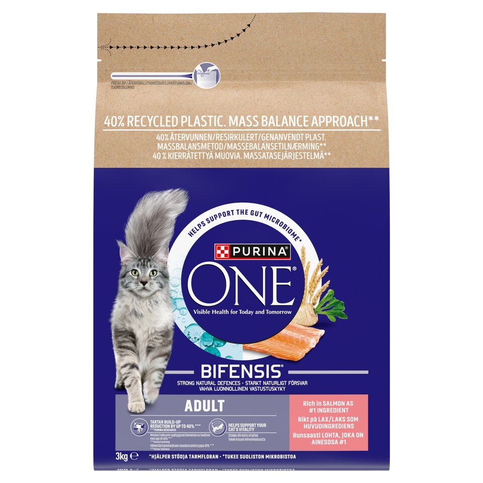 image 1 of PURINA ONE Salmon Dry Cat Food 3kg