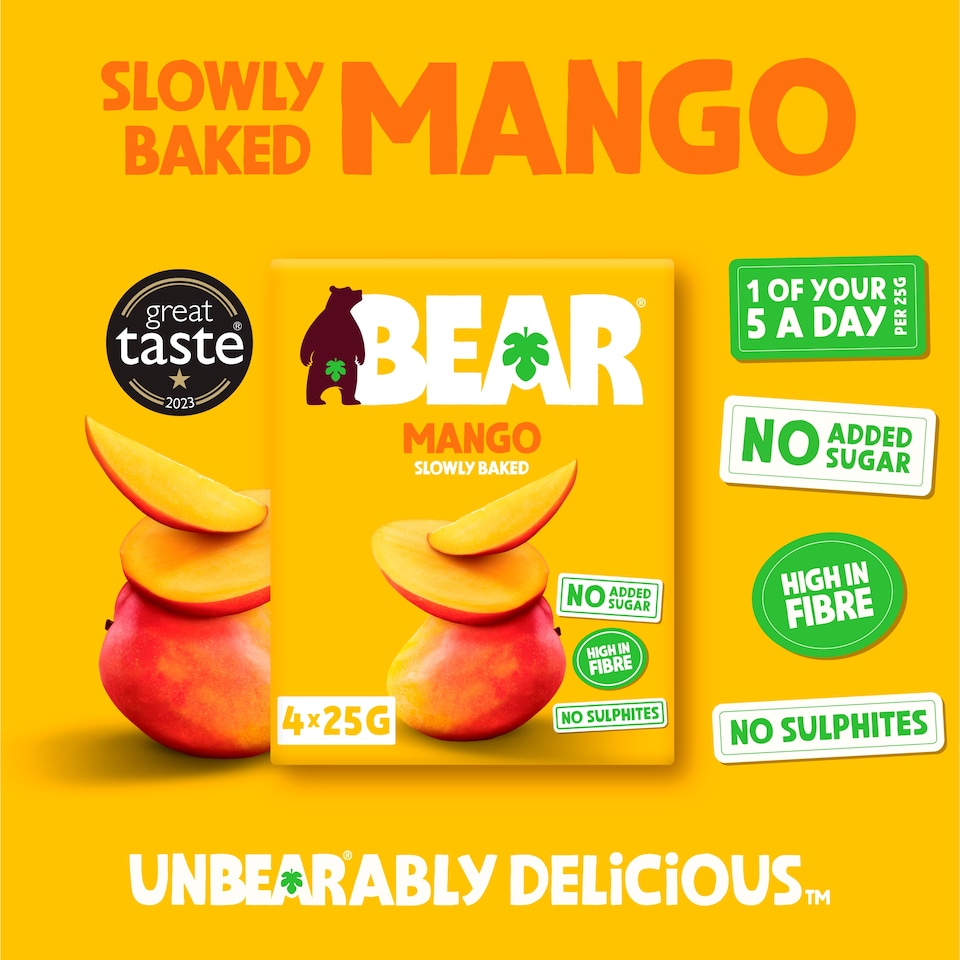 image 1 of BEAR Fruit Dried Mango 4x25g