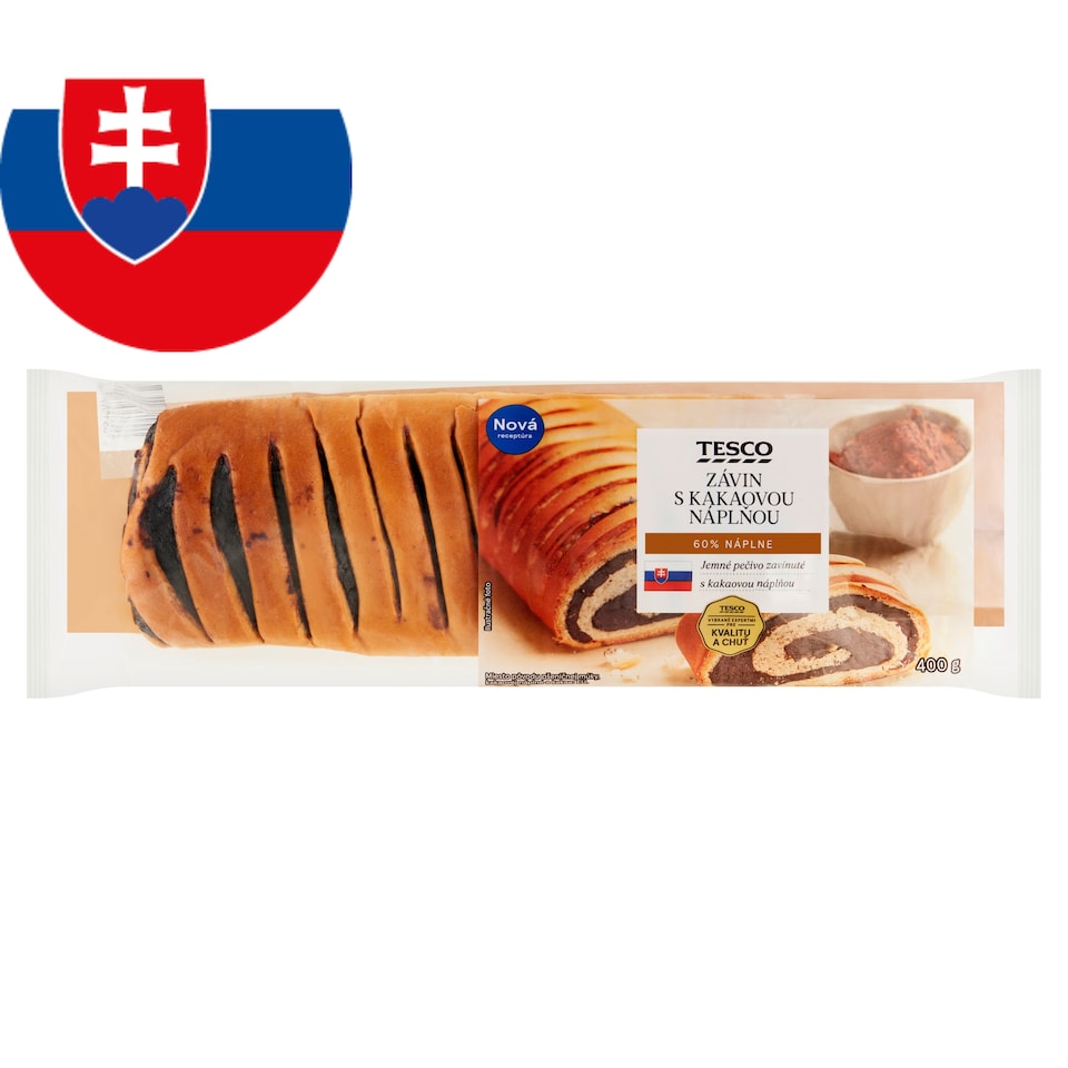 Tesco Závin s kakaovou náplňou 400 g