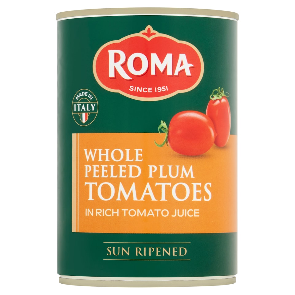 Roma Whole Peeled Plum Tomatoes 400G