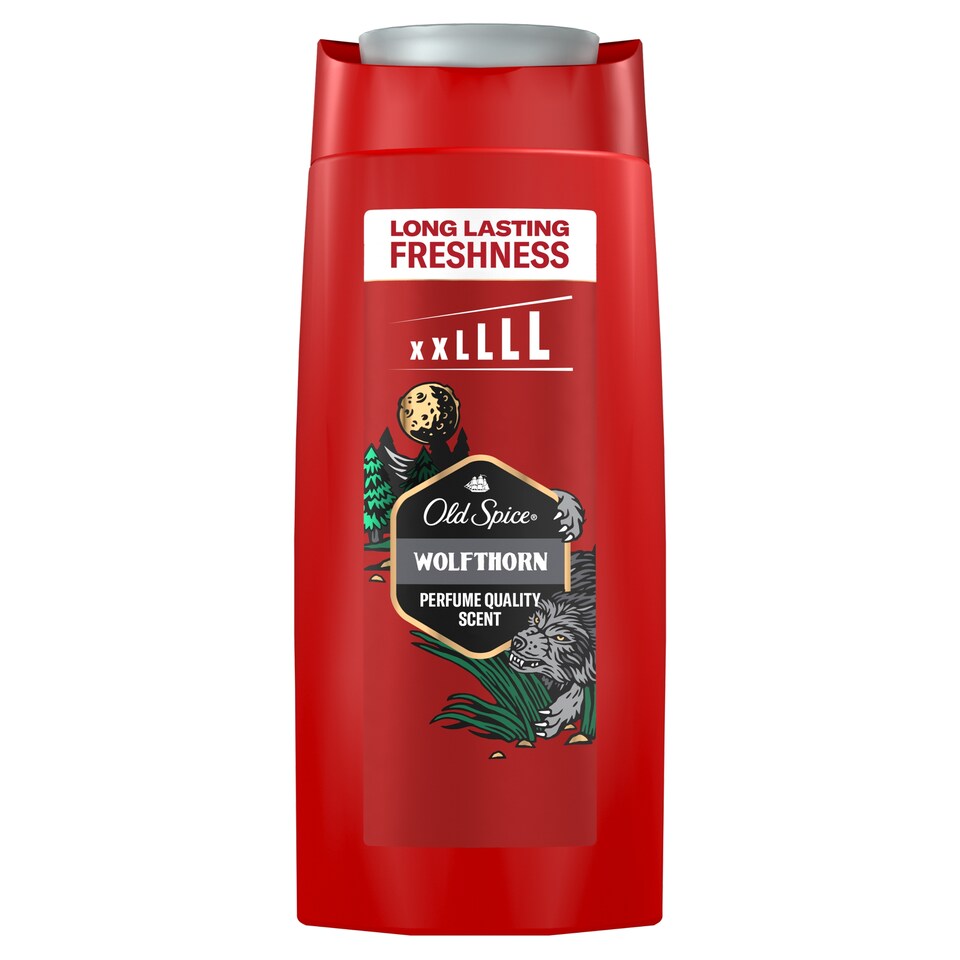 Old Spice Wolfthorn Férfi 3 az 1-ben Sampon és Tusfürdő, 675 ml