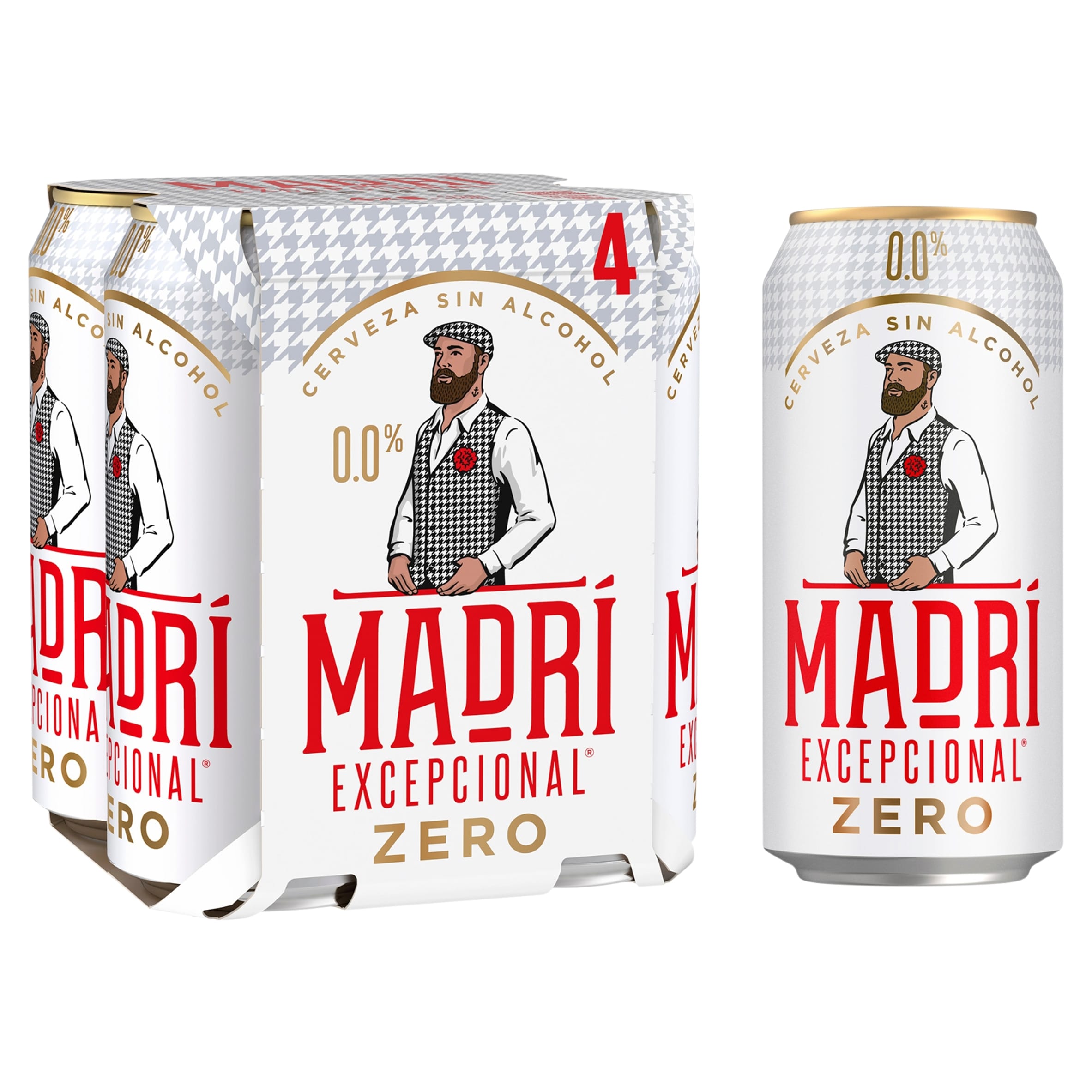 Madri Excepcional Zero Alcohol Free Beer 4x440ml