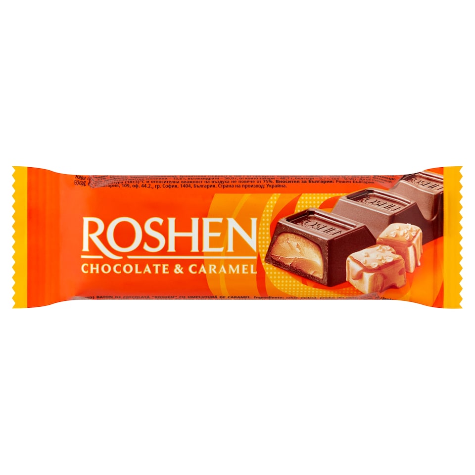 image 1 of Roshen Milk Chocolate Bar with Caramel Filling 30 g