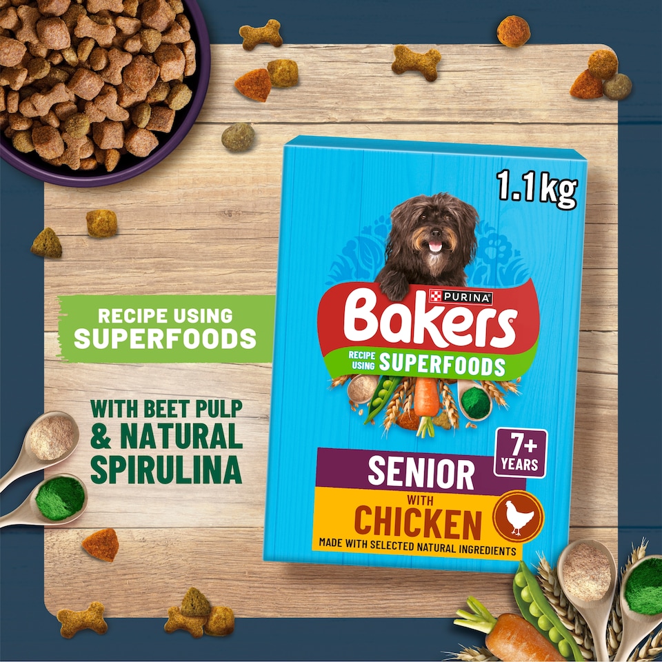 image 1 of Bakers Senior Dog Food Chicken & Vegetable 2.85Kg