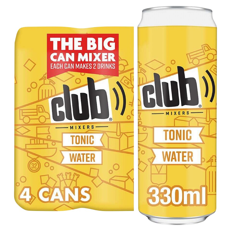 image 1 of Club Mixers Tonic Water Cans 4 x 330ml