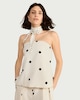 image 1 of F&F Polka Dot Co-ord Bandeau Top in Cream