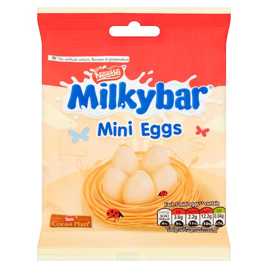 Milkybar Mini Eggs Pouch 90G Tesco Groceries