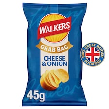 Walkers Cheese & Onion Grab Bag Crisps 45g