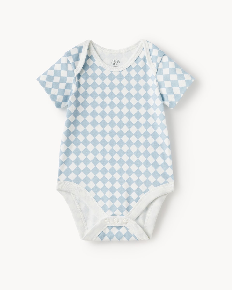 image 1 of F&F Baby 10-Pack Pure Cotton Circus Printed Bodysuits in Multi