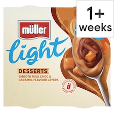 Muller Light Choc Pot Caramel Layers Desserts  4x80g