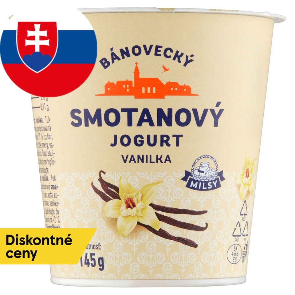 Milsy Bánovecký smotanový jogurt vanilka 145 g
