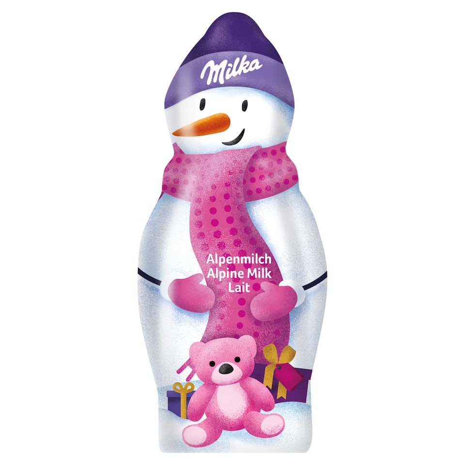 Obrázek 1 pro produkt Milka Sněhulák dutá figurka, mléčná čokoláda 50g