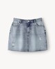 image 1 of F&F Pure Cotton Denim Mini Skirt in Blue