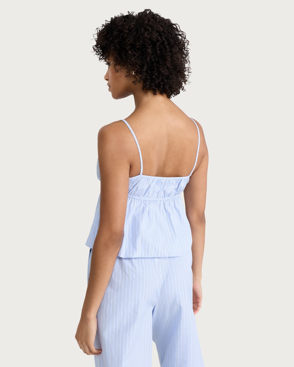 image 1 of OH ME OH MY Lace Trim Cami Vest in Blue