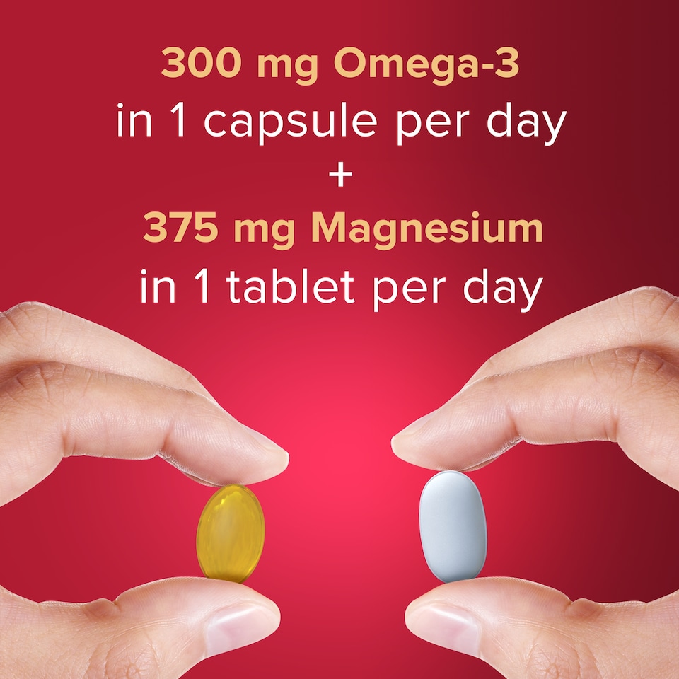 image 1 of Seven Seas Omega-3 Fish Oil & Magnesium Capsules with Vitamin D - 60s Duo Pack