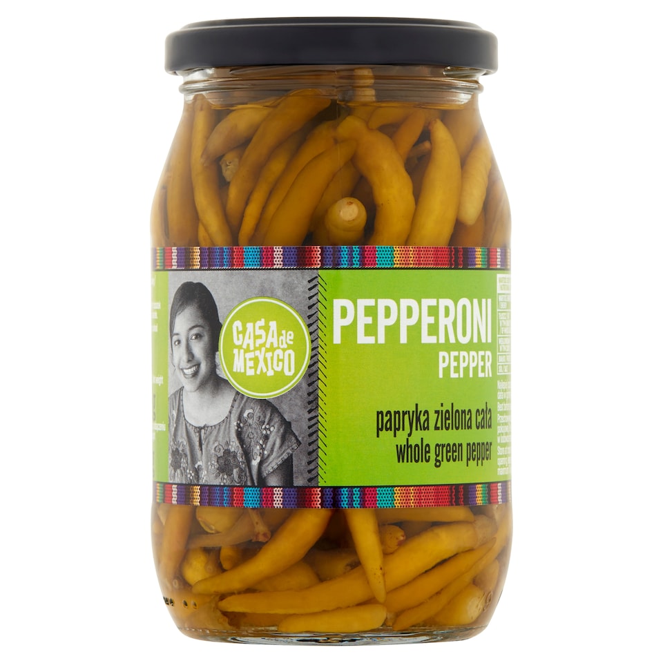 Casa Del Sur - Whole Green Pepperoni Pepper 325g