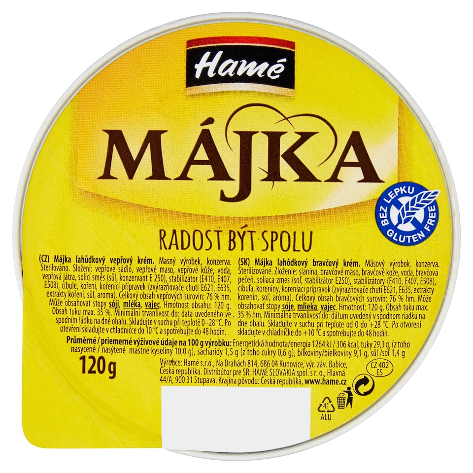 image 1 of Hamé Májka Delicate Pork Pate 120 g