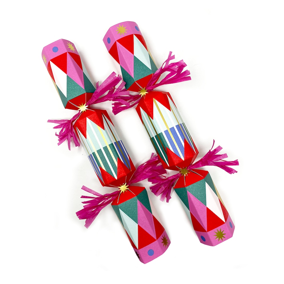 image 1 of Paperchase Christmas Hexagonal 6pk Crackers