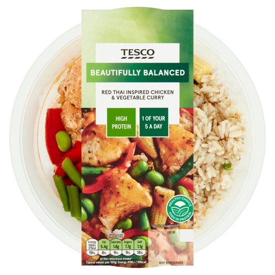 Tesco Red Thai Insprd Chicken Curry 380G Tesco Groceries