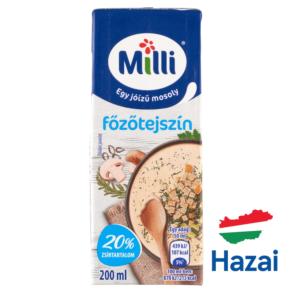 Milli UHT főzőtejszín 20% 200 ml