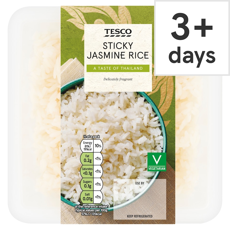 Tesco Sticky Jasmine Rice 300g