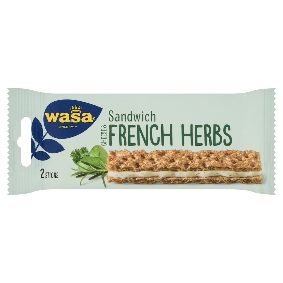 obrázok 1 z Wasa Celozrnné ražné knäckebroty s náplňou s príchuťou syra a bylín 2 ks 30 g