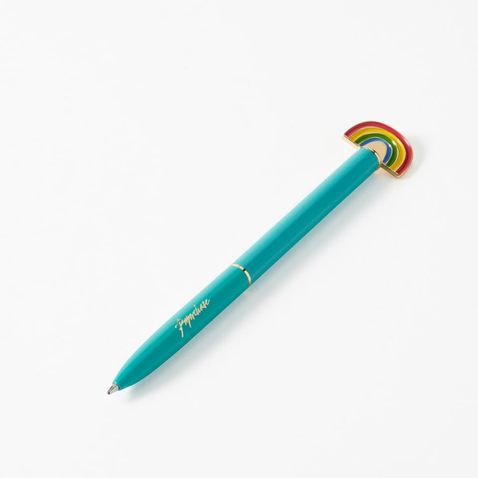 image 1 of Paperchase Rainbow Charm Metal Pen