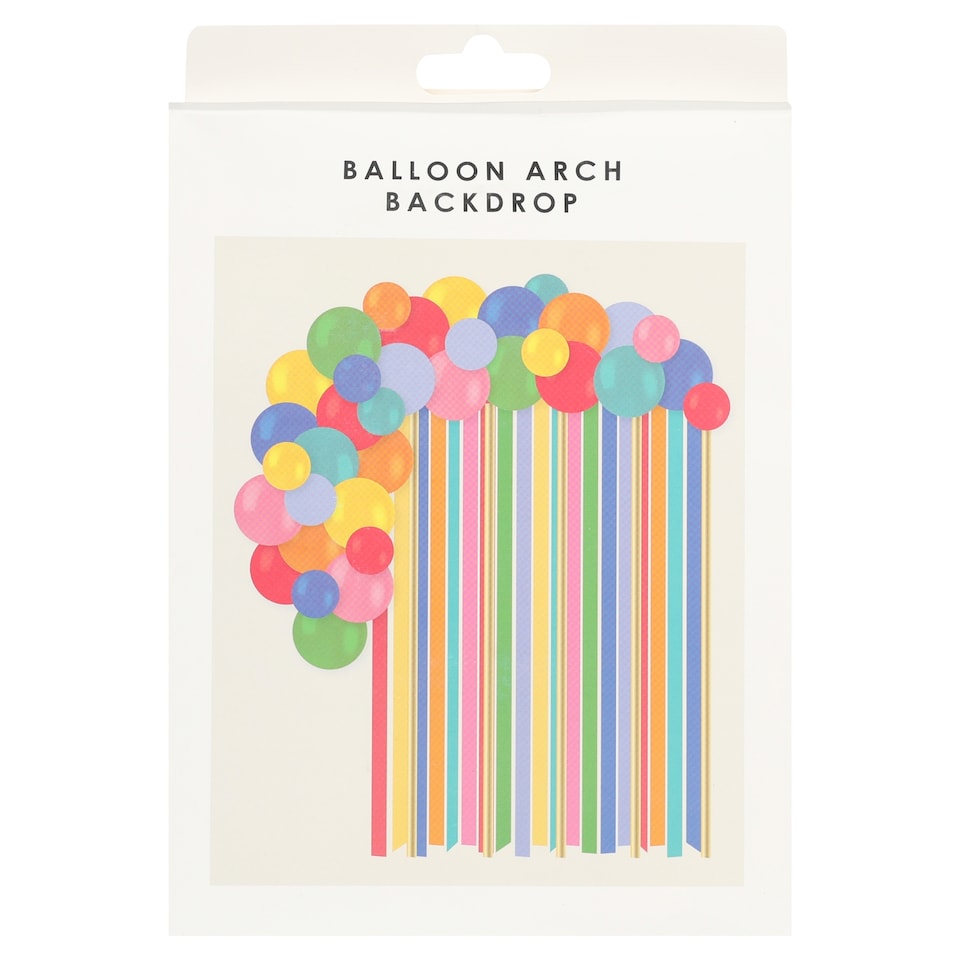 Table Fun Rainbow Balloon Arch & Streamer