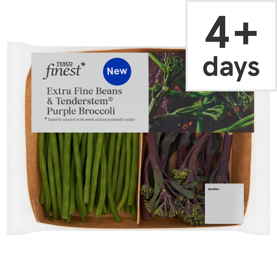 Tesco Finest Purple Tenderstem & Extra Fine Beans 190g