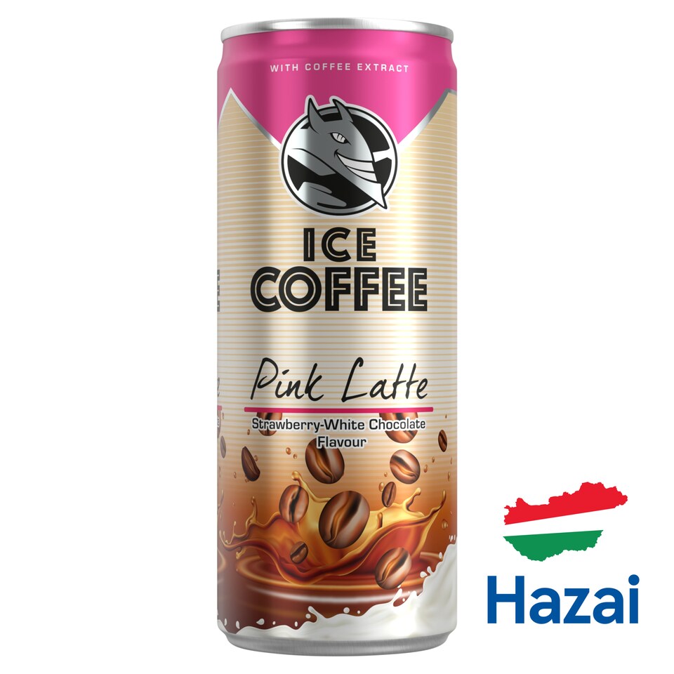 image 1 of Ice Coffee Pink Latte Strawberry-White Chocolate Flavoured UHT with Milk and Coffee Extract 250 ml