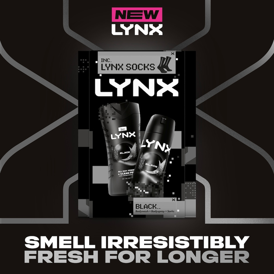 image 1 of Lynx Black Duo & Socks Gift set