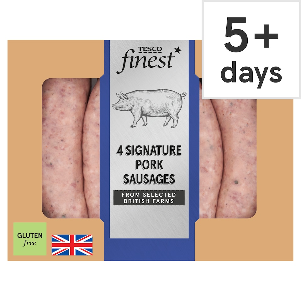 Tesco Finest 4 Signature Pork Sausages 440g