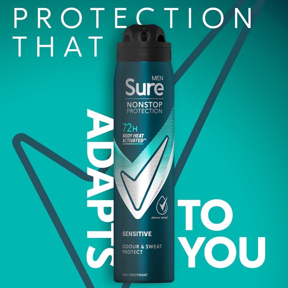 image 1 of Sure Men Sensitive 72h Nonstop Protection Antiperspirant Deodorant 250ml