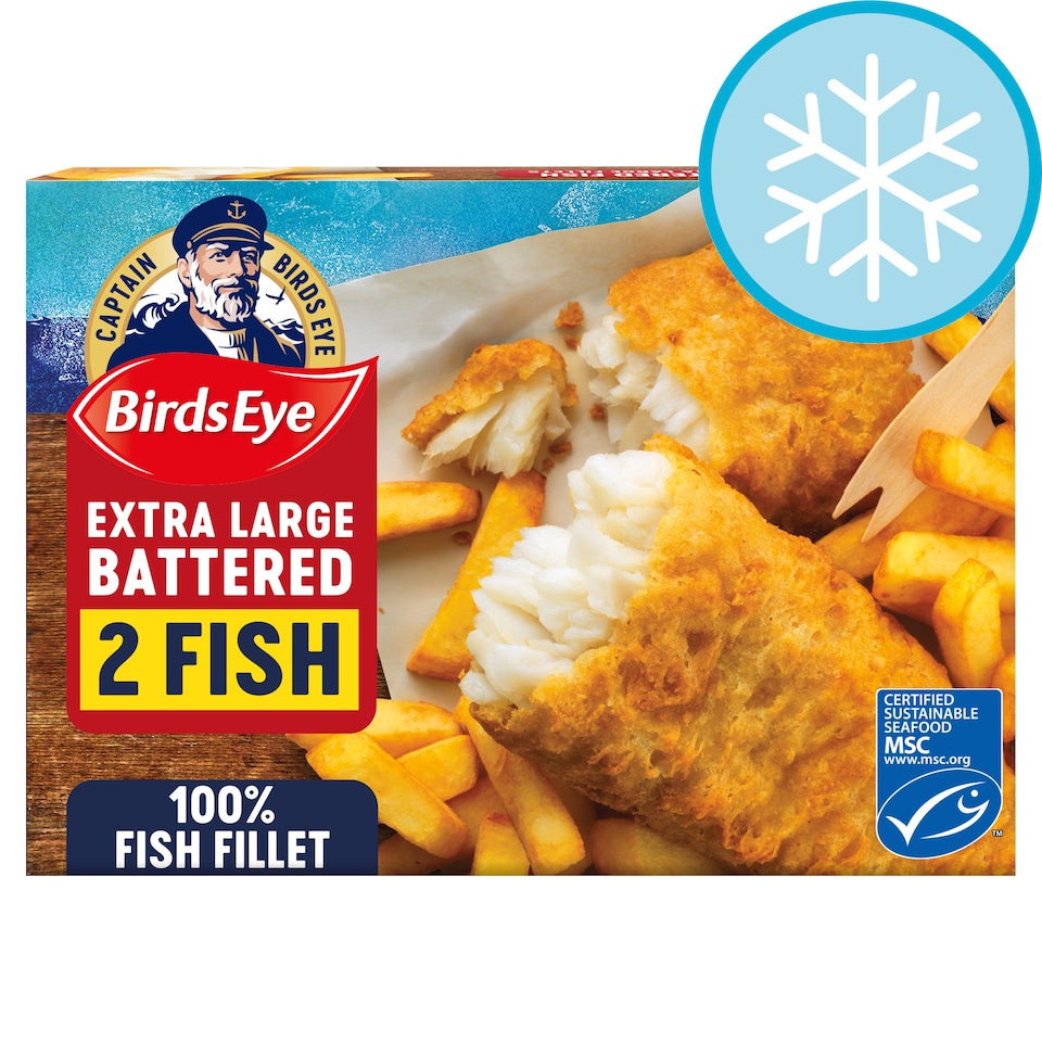 image 1 of Birds Eye 2 Extra Large Battered Fish Fillets 320G