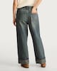 image 4 of F&F Turn Up Hem Wide Leg Jeans in Blue