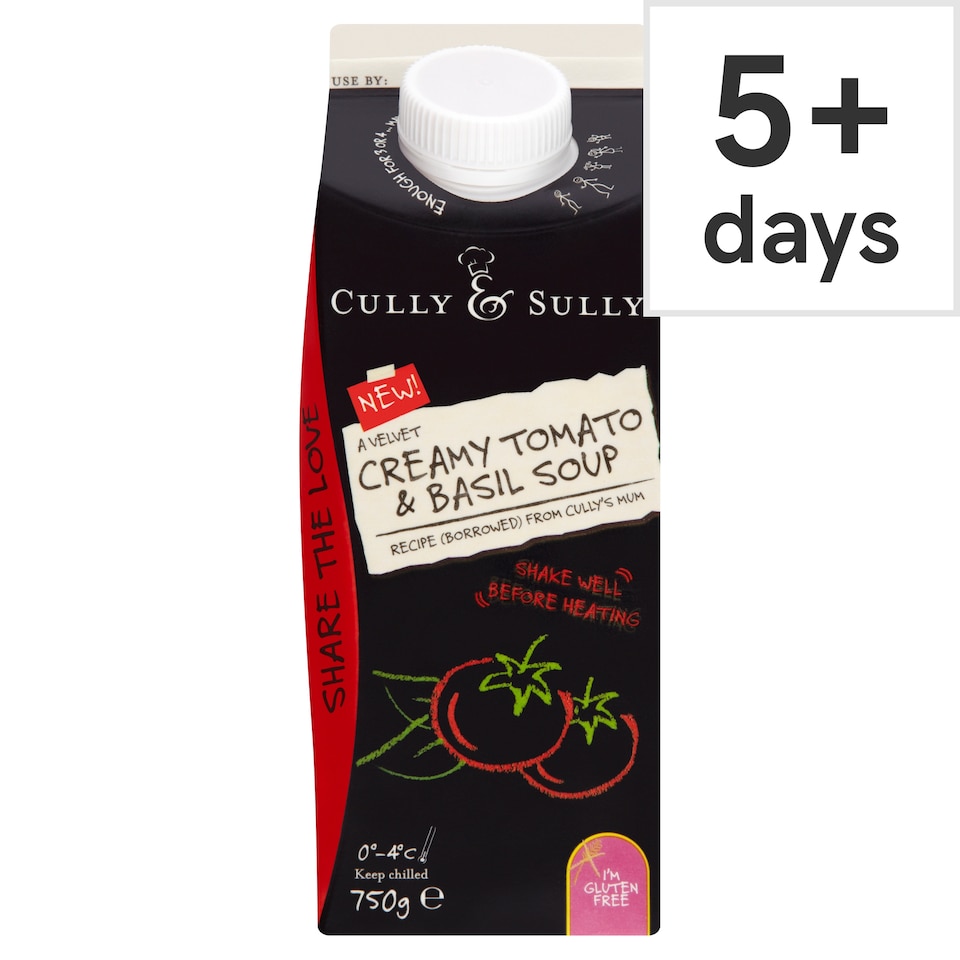 Cully And Sully Creamy Tomato And Basil Soup 750G