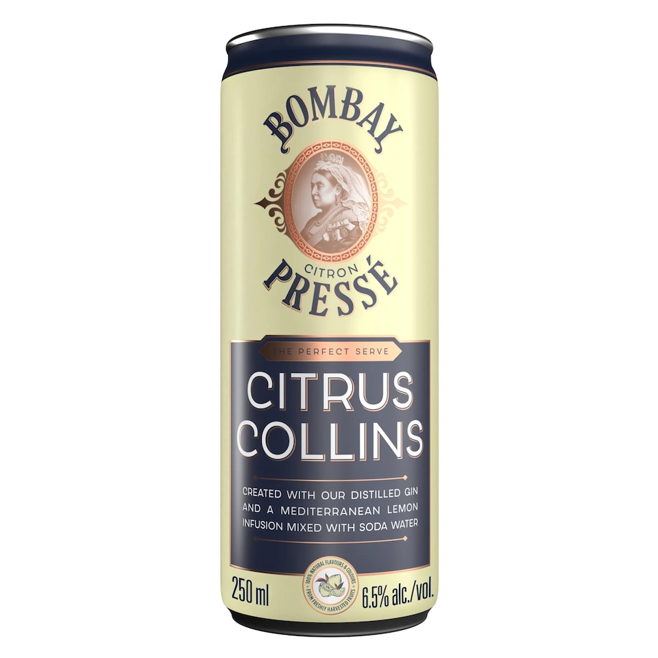 image 1 of Bombay Presse Citrus Collins Lemon Gin Cocktail 250Ml
