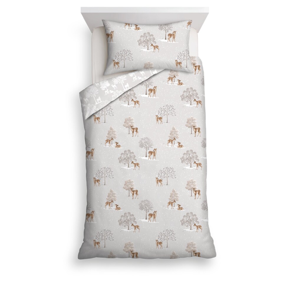 Tesco Fawn Brushed Duvet Set Single Tesco Groceries