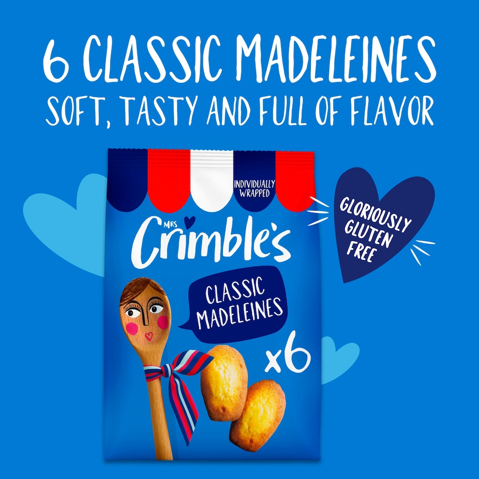 image 1 of Mrs Crimble's Classic French Madeleines - Gluten Free Sponge Cakes 180g