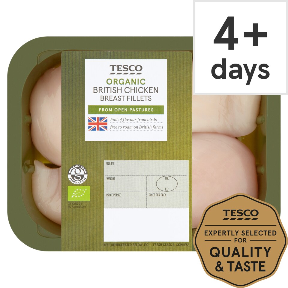 Tesco Organic 2 Chicken Fillets