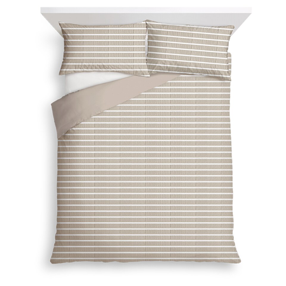 Tesco Natural Seersucker Duvet Set Kingsize