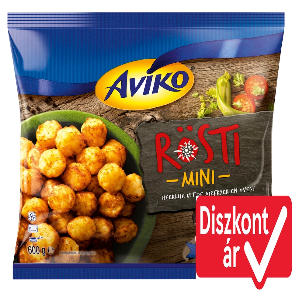Aviko Rösti Mini Pre-Fried and Quick-Frozen Hash Brown Minis 600 g