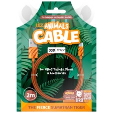Juice Animals Tiger 2M Type C Braided
