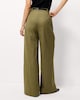image 4 of F&F Pleated Wide Leg Belted Trousers in Khaki